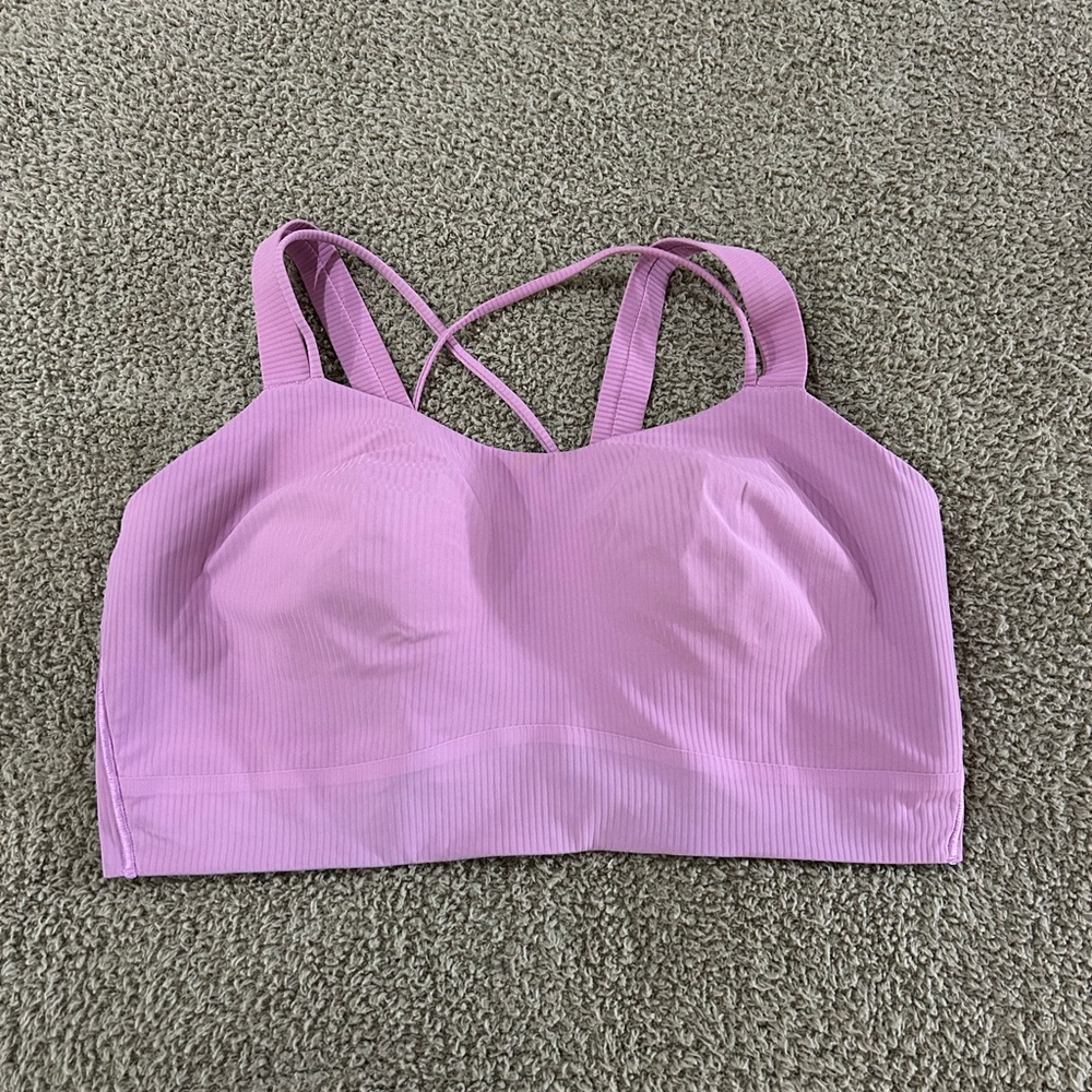lululemon athletica Pink Intimates Bra with Crisscross Straps